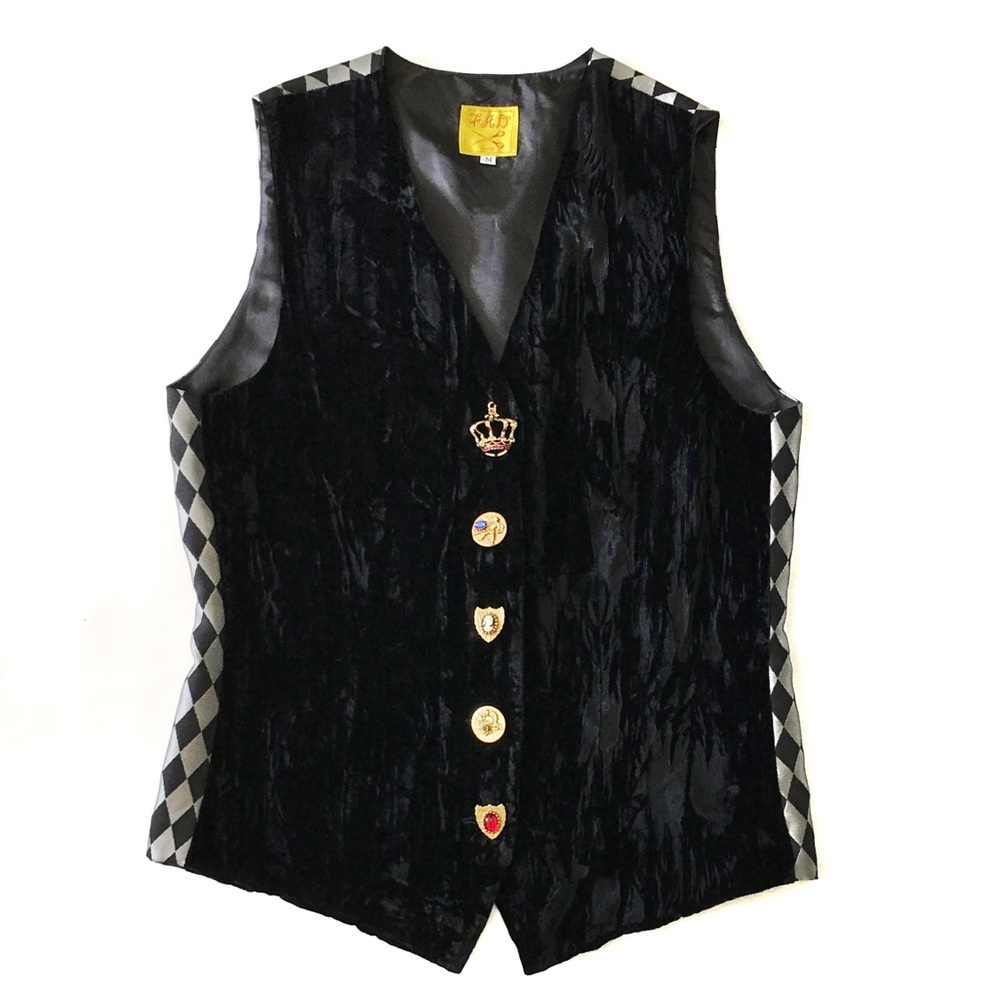 Vintage 80s Fad NYC Stylish Velvety Vest